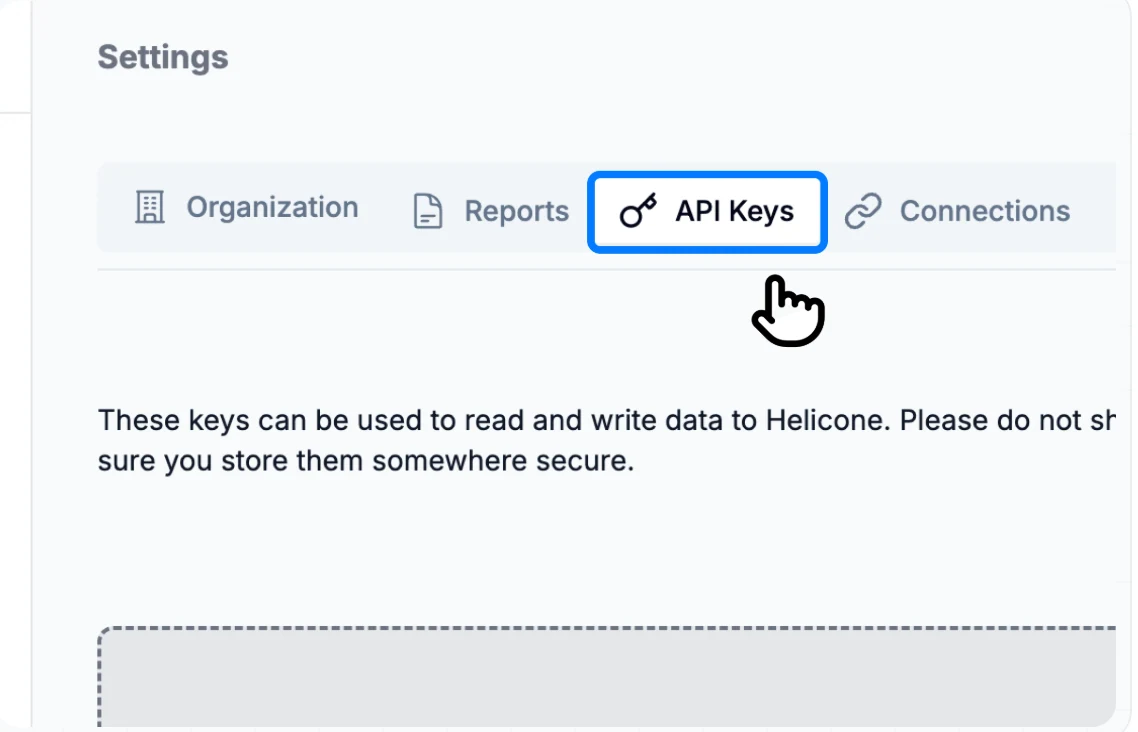 API Keys in Helicone