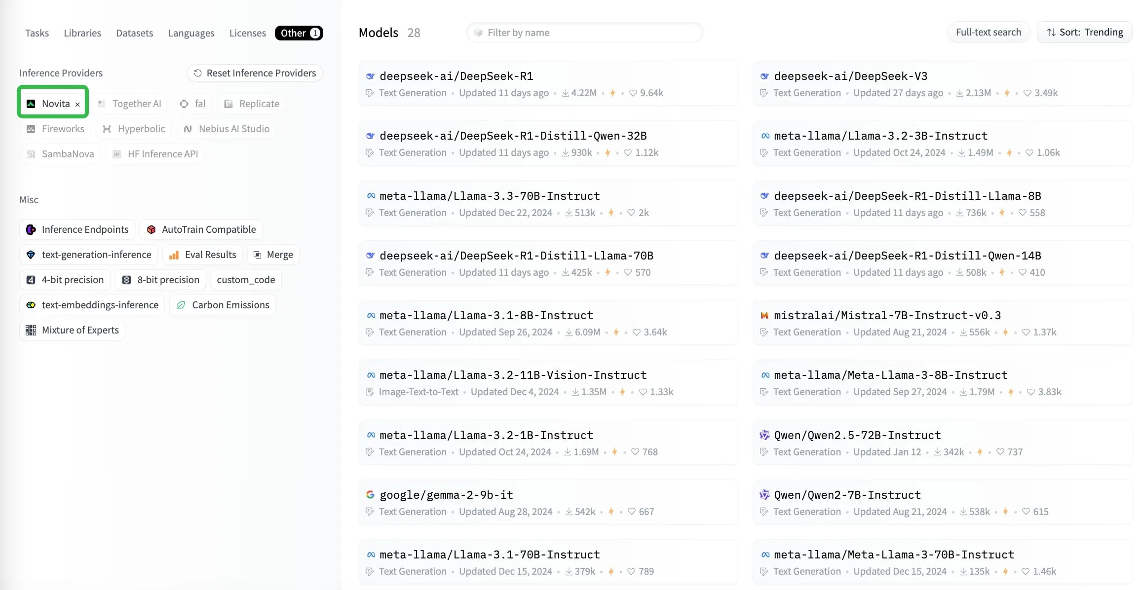 Explore Compatible Providers on Model Pages in Hugging Face