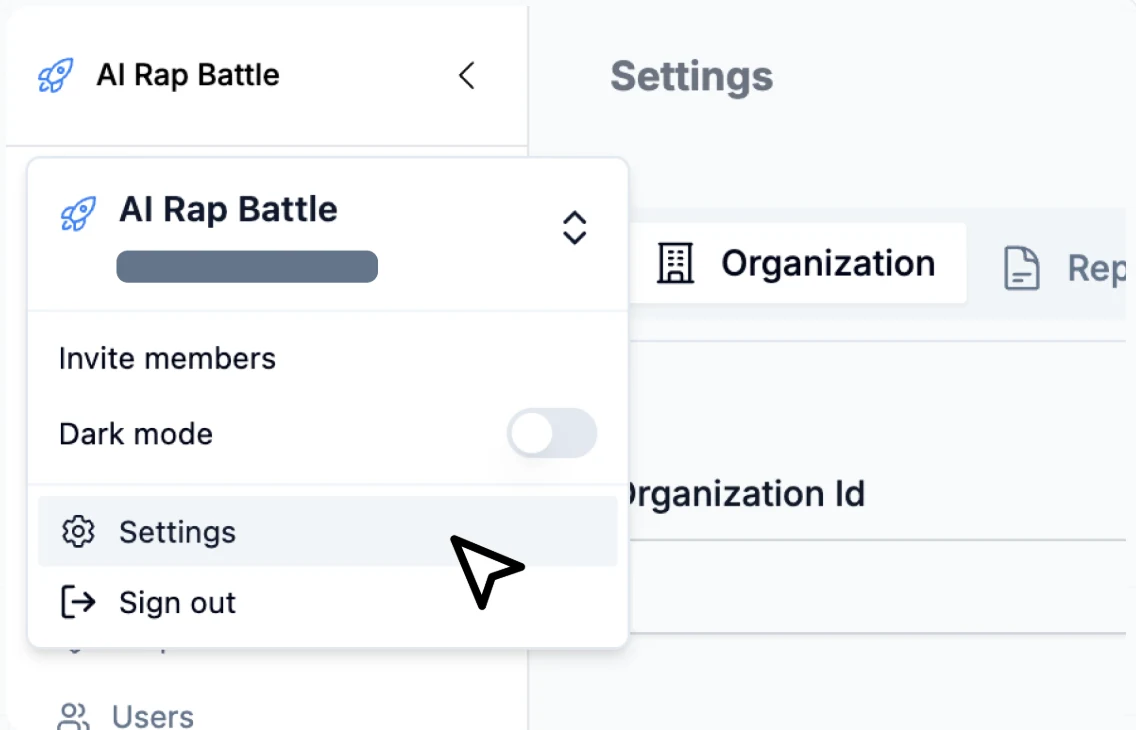 Settings in Helicone
