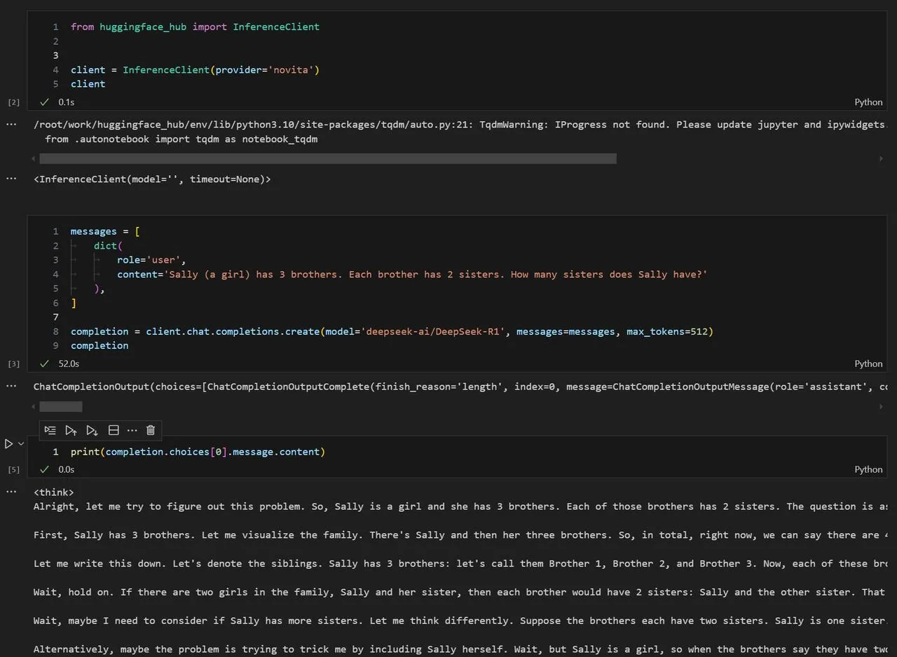 Test in a jupyter notebook