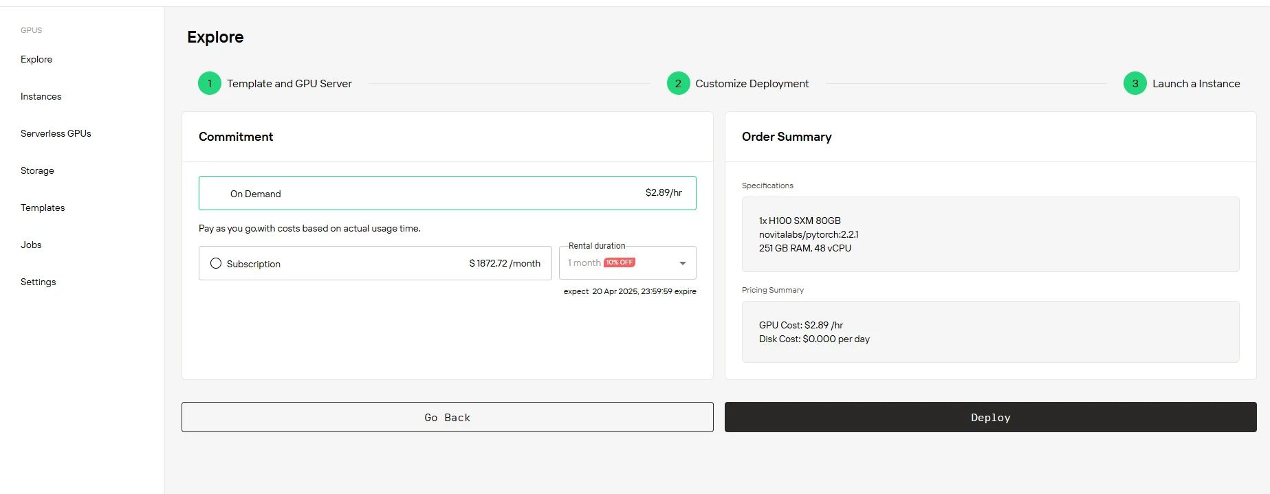 Launch a Instance