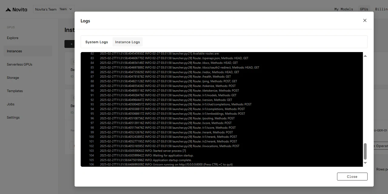 novita ai gpu deploy