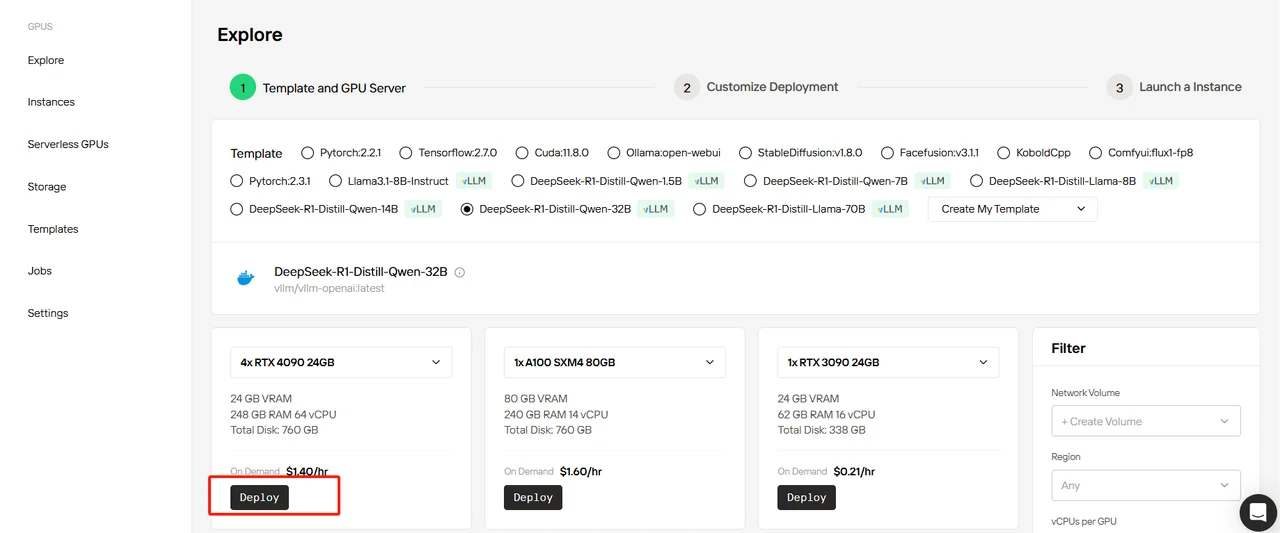 novita ai website screenshot