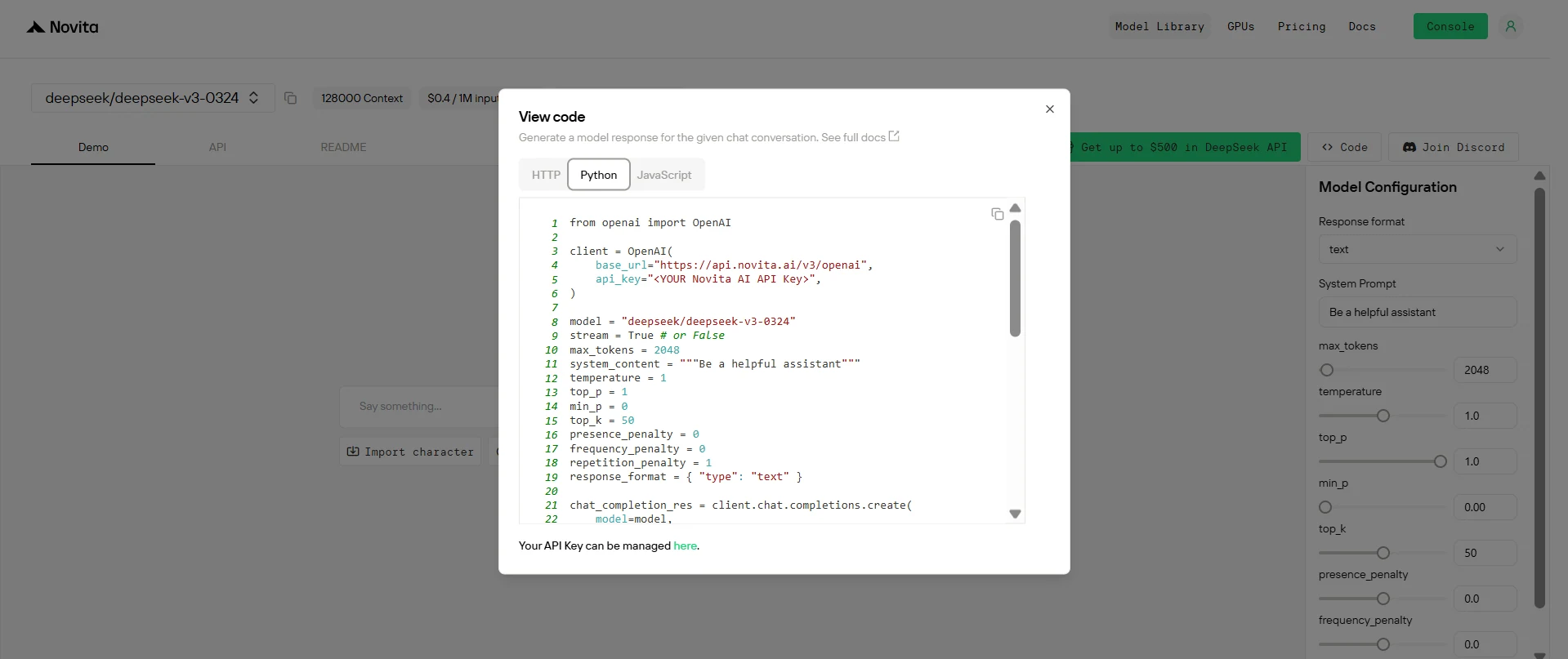install api