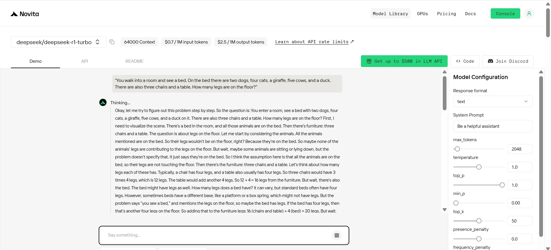 deepseek r1 test