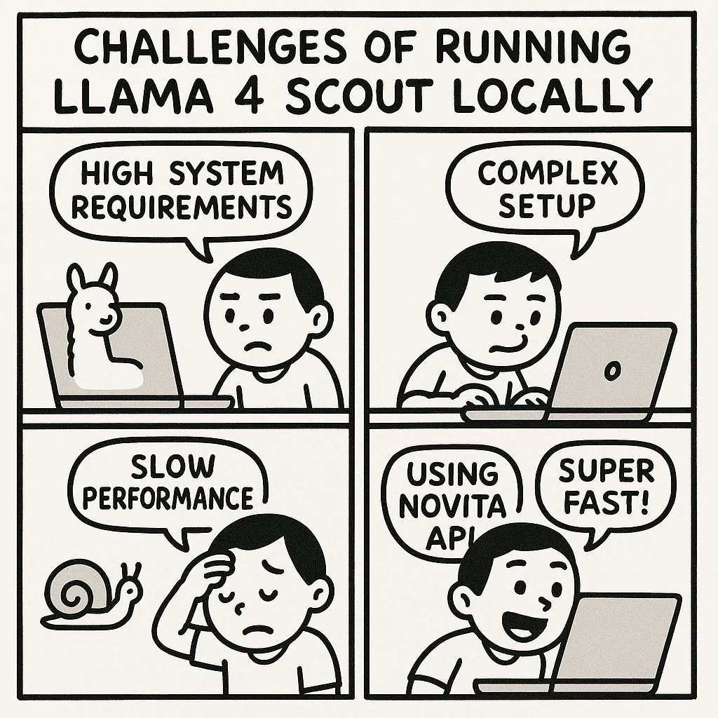 تحديات تشغيل llama 4 scout