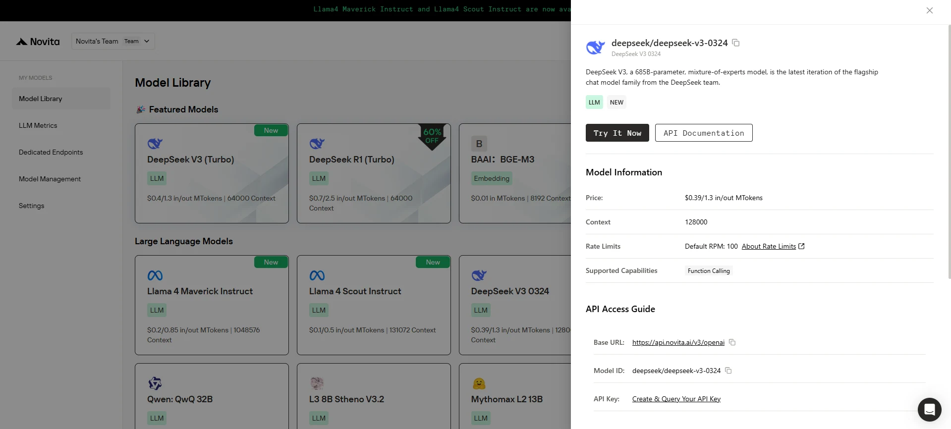 deepseek v3 0324 function calling
