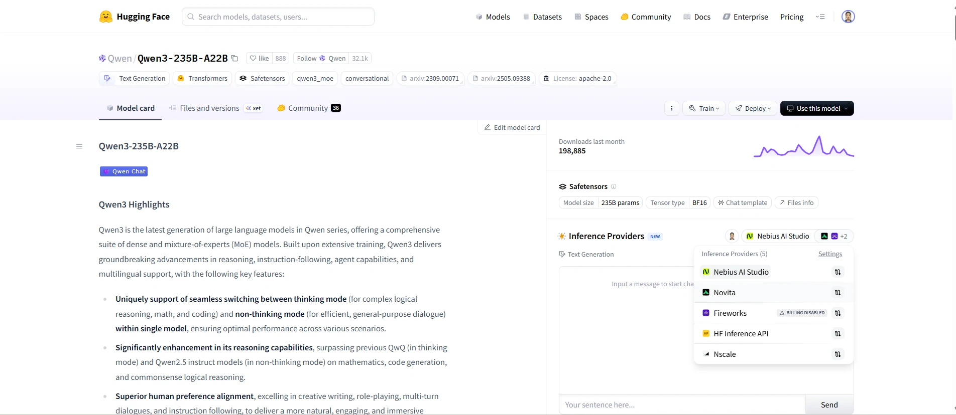 Qwen 3 API auf Drittanbieter-Plattformen