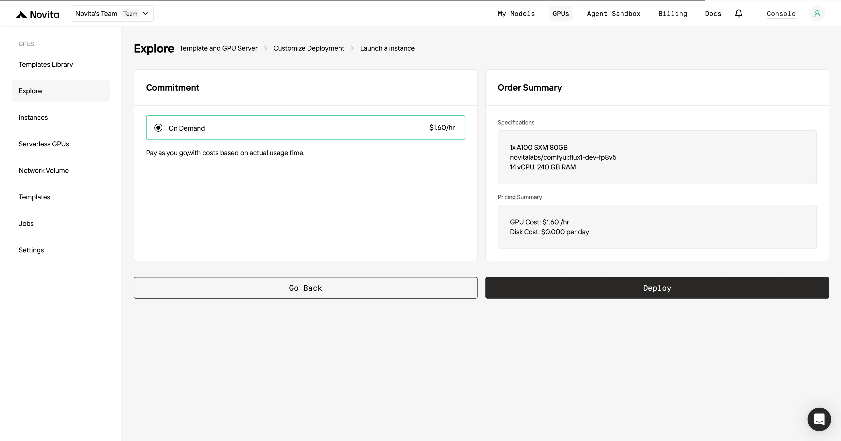 Step4:Launch an instance