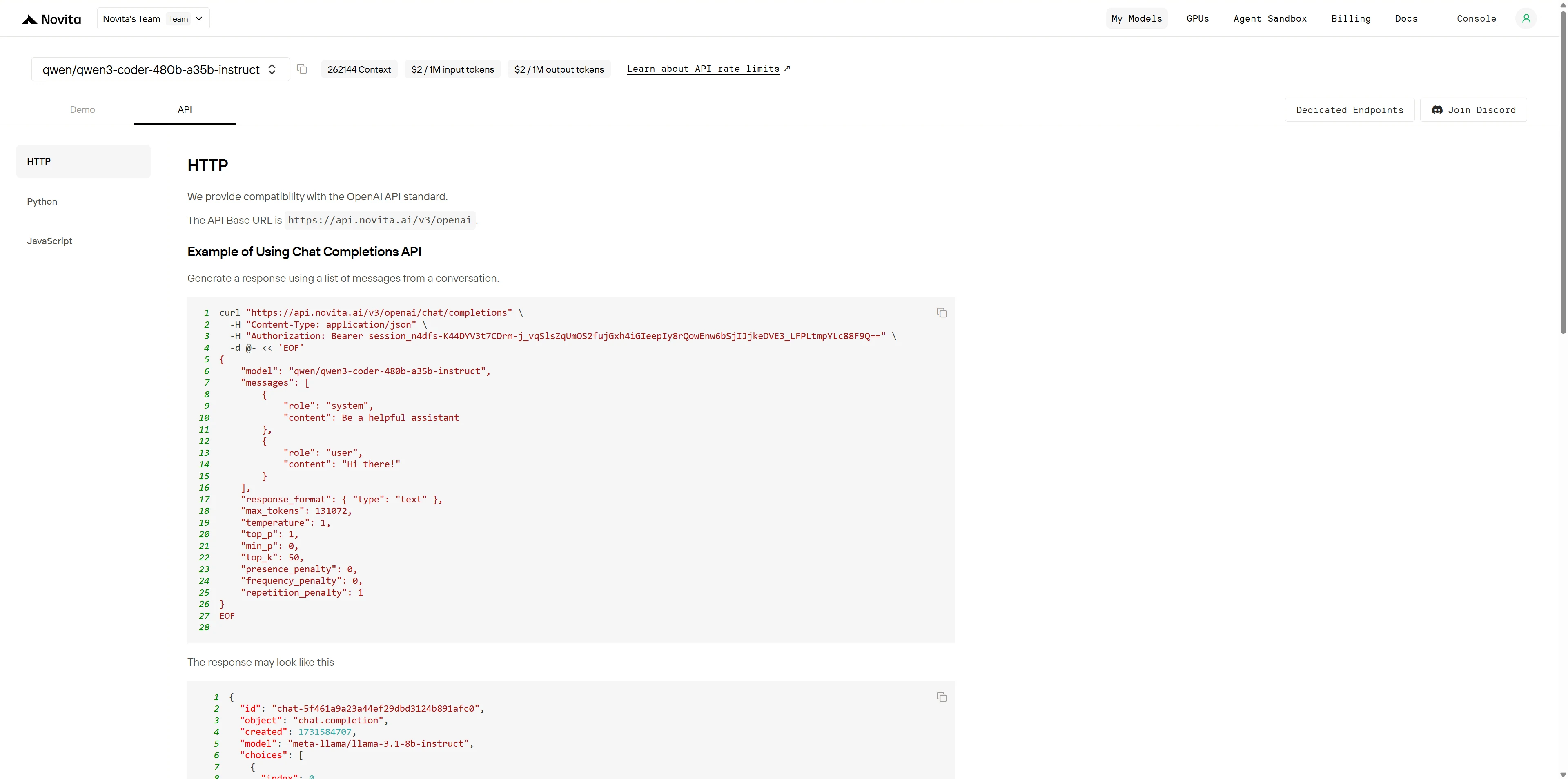 install api