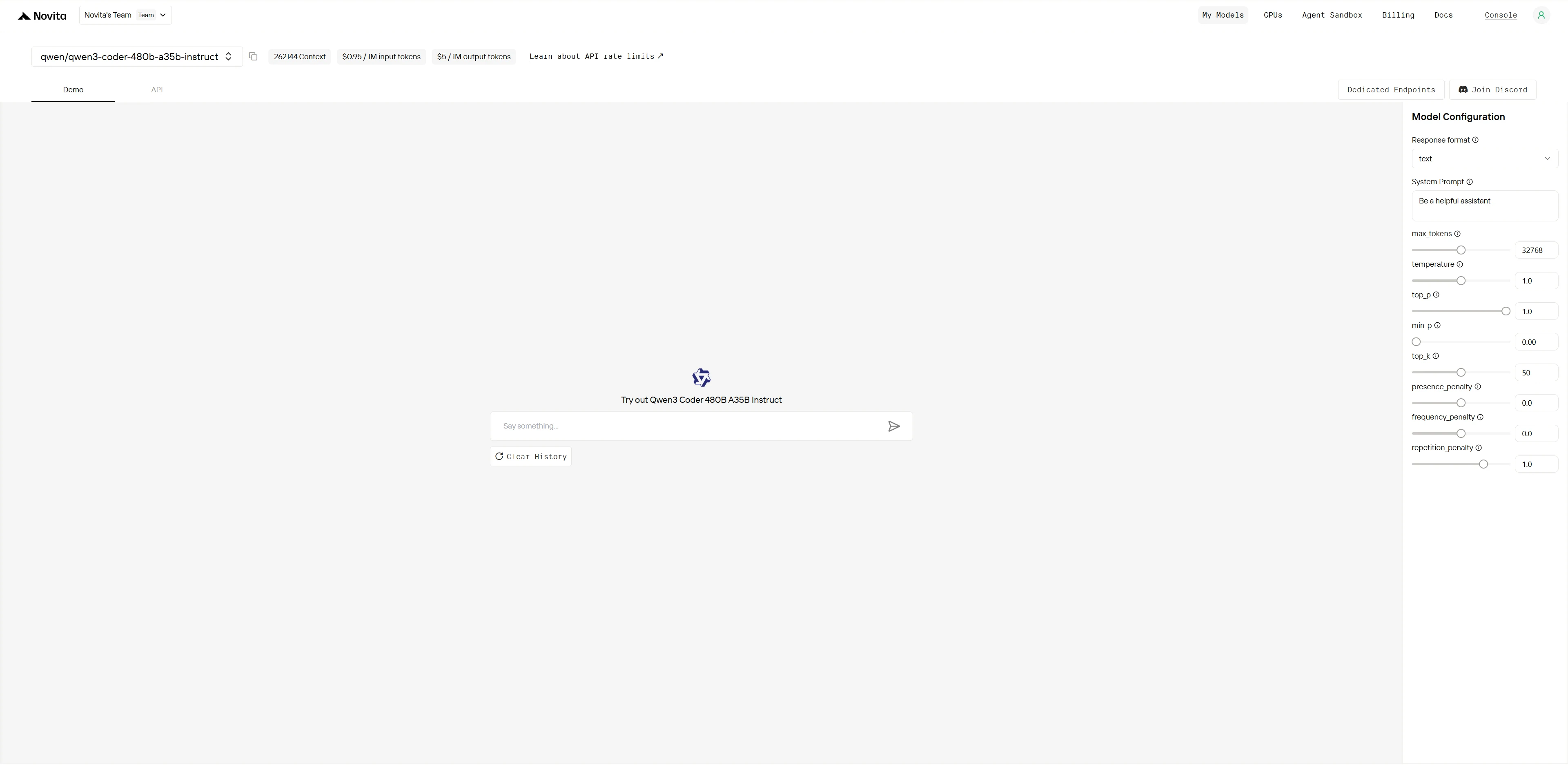 Qwen3 Playground Page