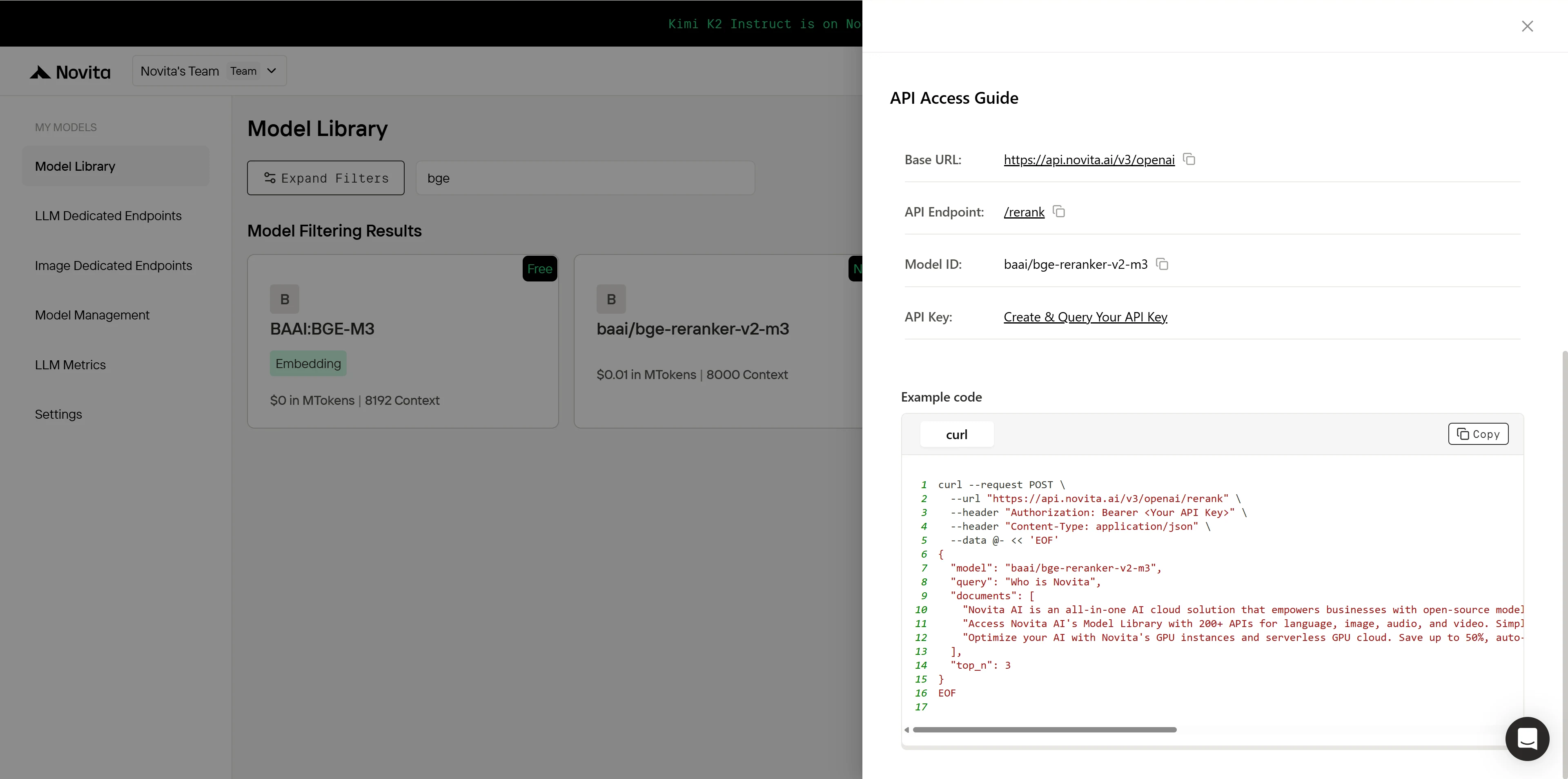 Installieren Sie die API