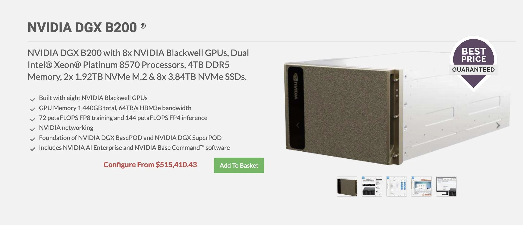 b200 price
