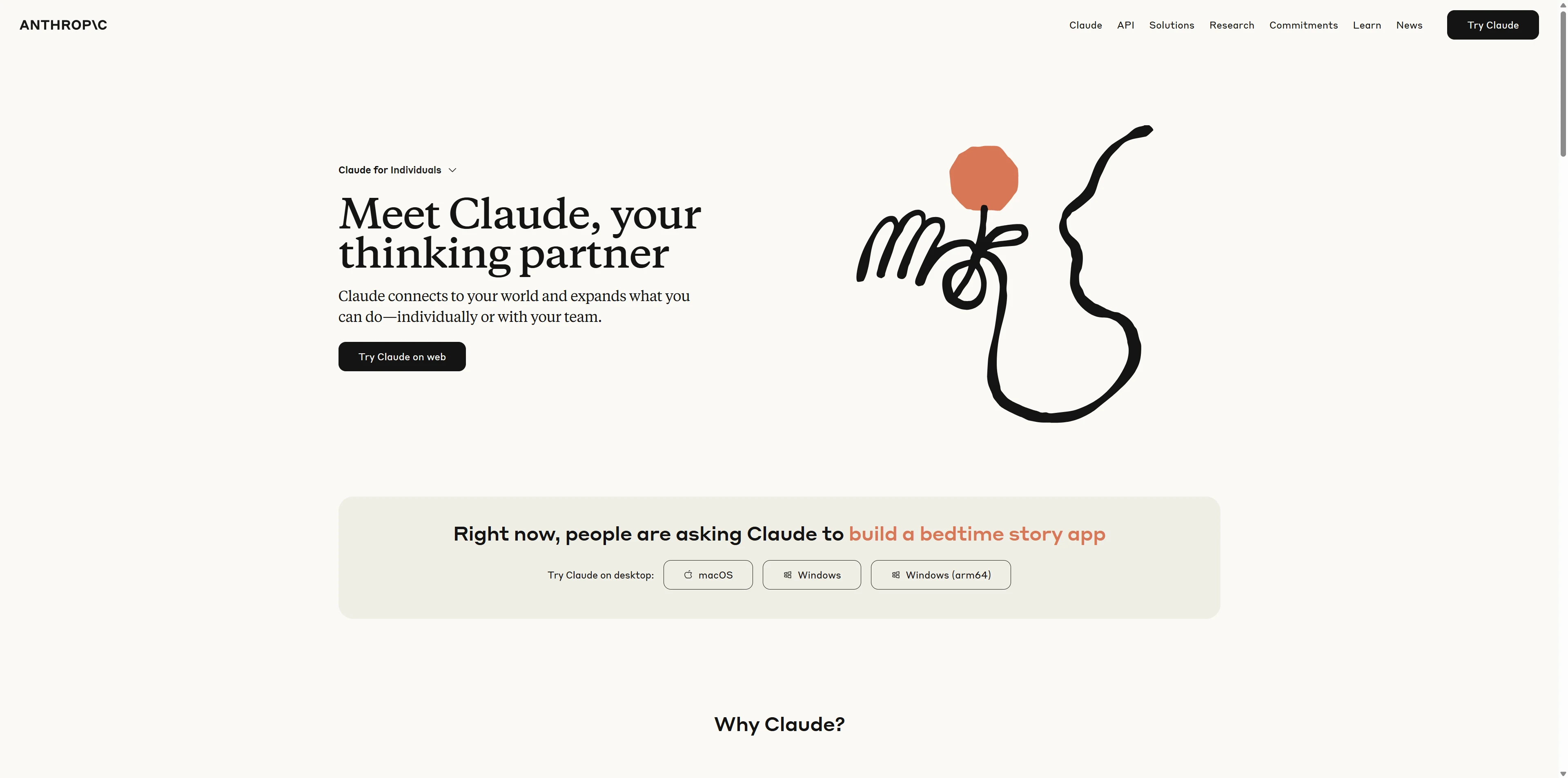 Claude-Startseite