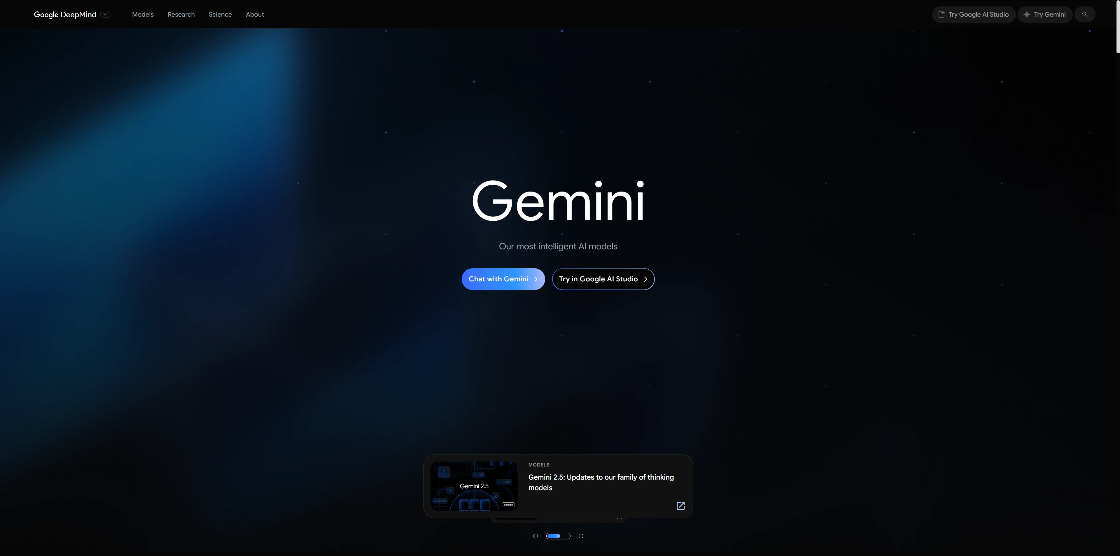 Gemini-Startseite