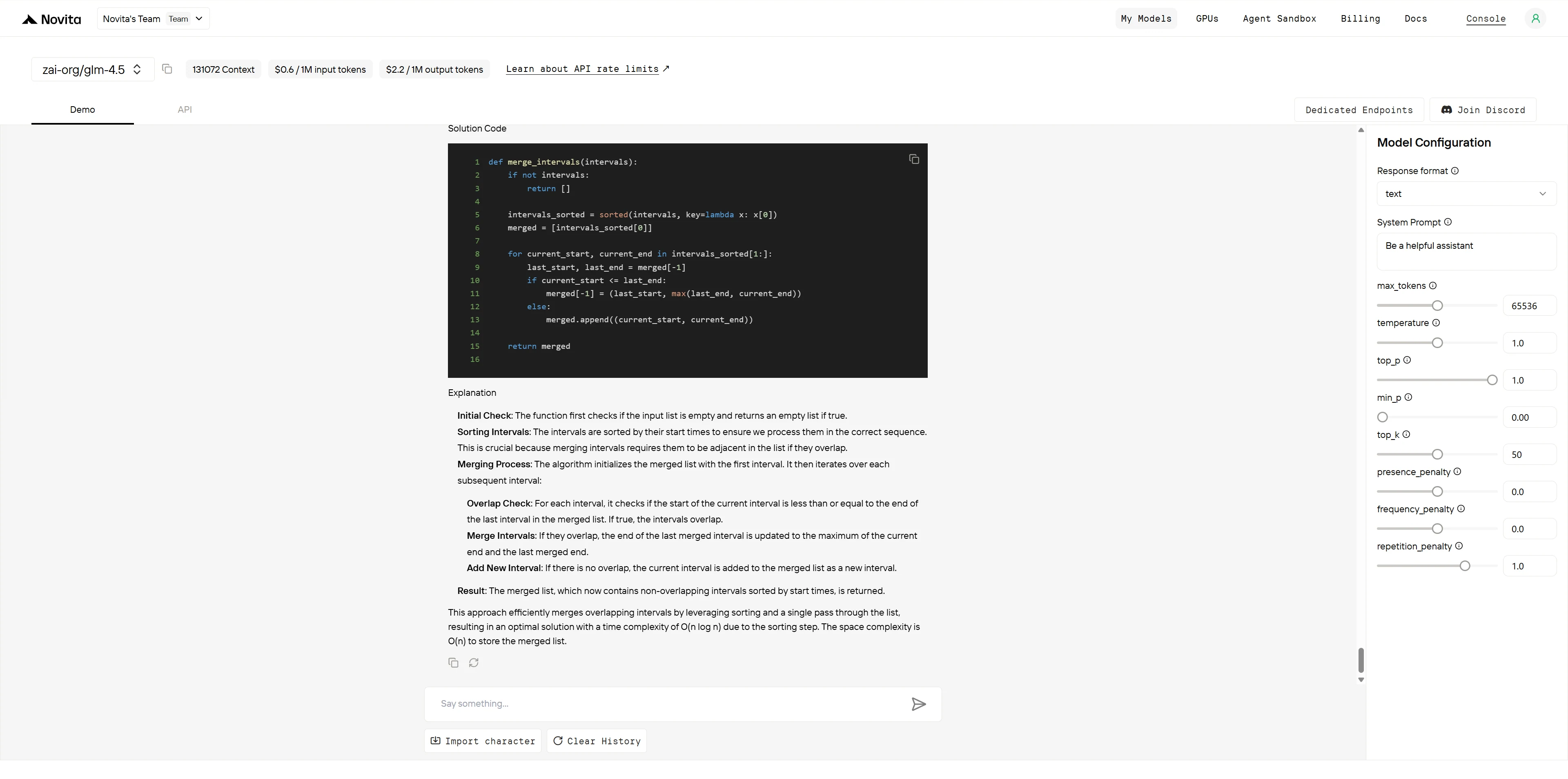 GLM 4.5 Coding Performance