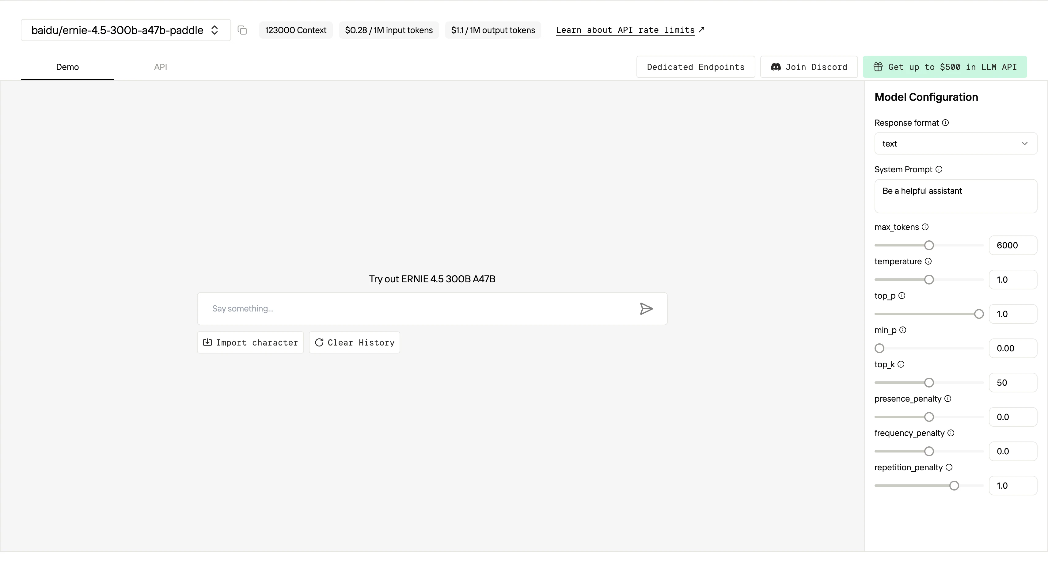 Starten Sie eine kostenlose Testversion mit ERNIE 4.5
