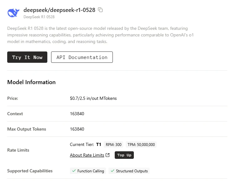 deepseek r1 0528 supported capabilities