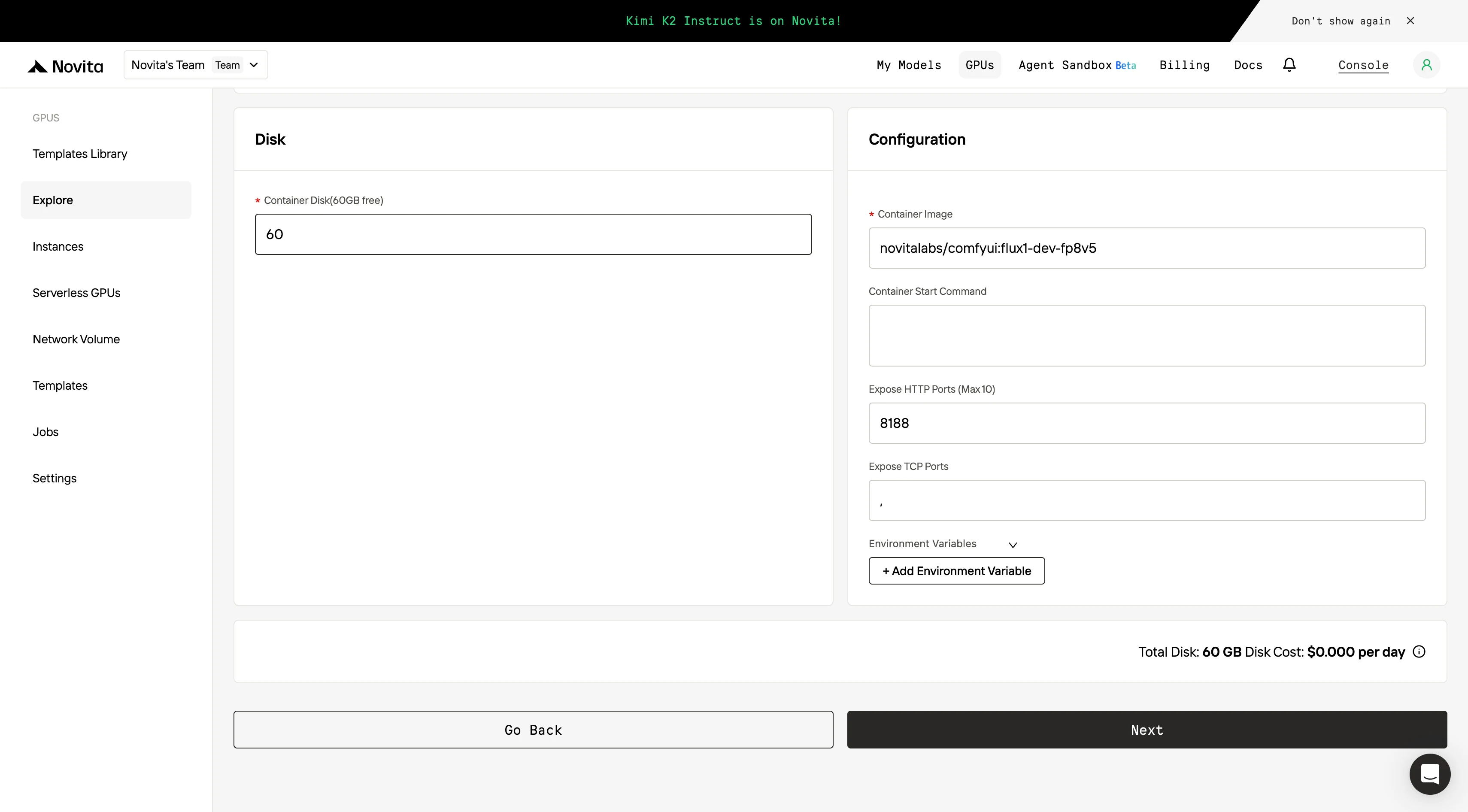 Tailor Your Deployment on novita ai