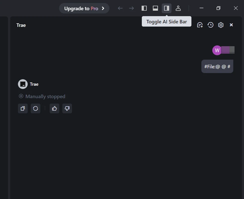 Toggle AI Side Bar