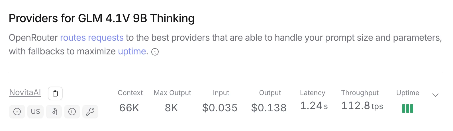 glm 4.1v 9b thinking api providers metrics