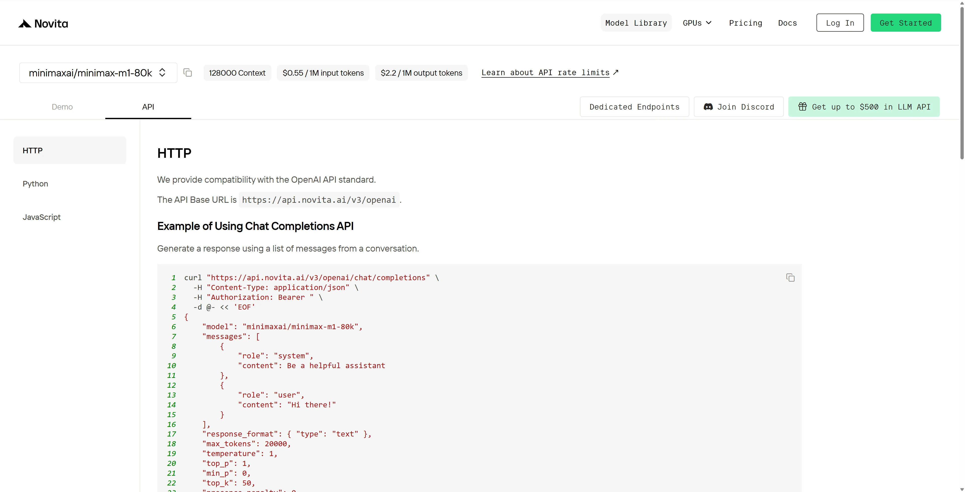 install api