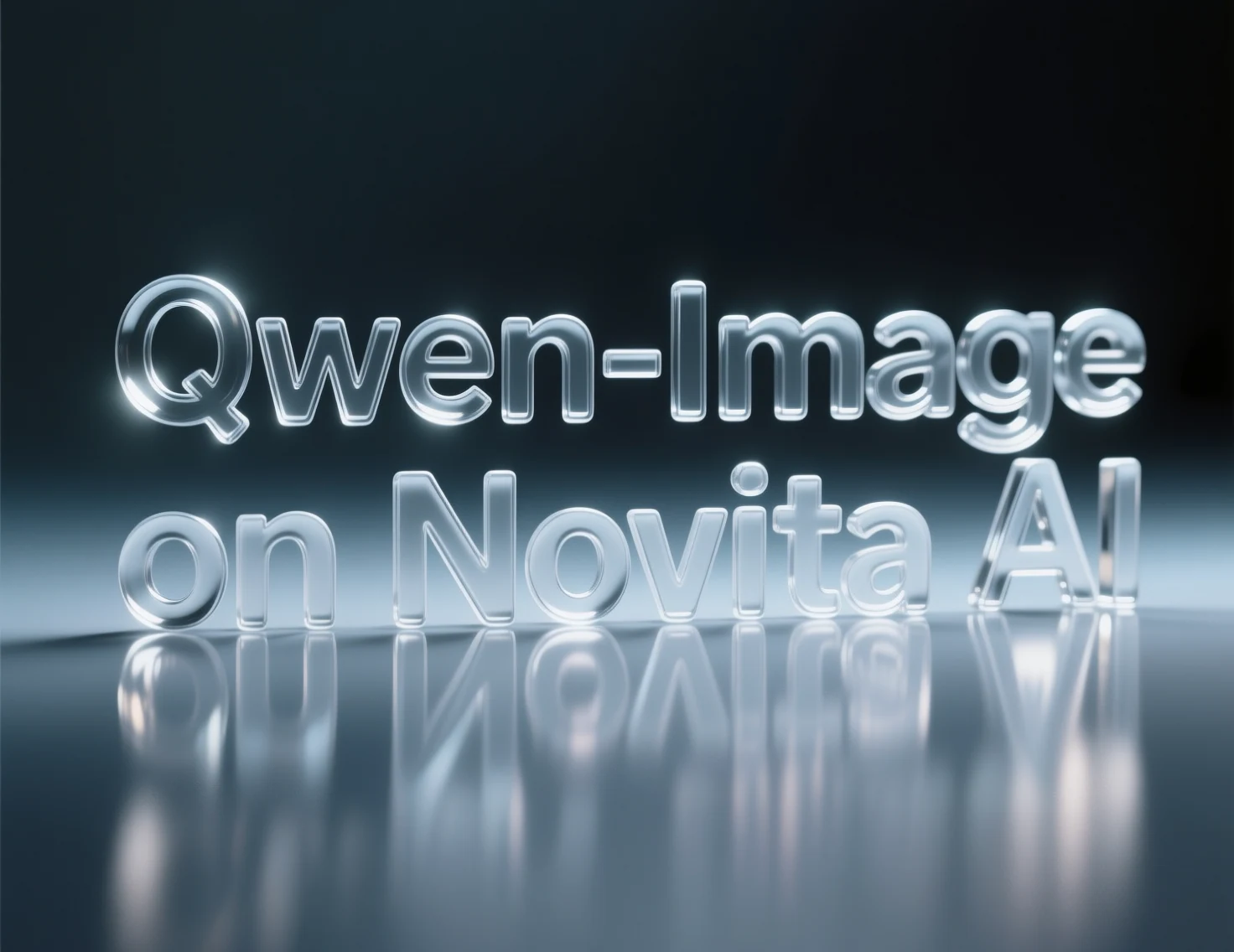 The text 'Qwen-Image on Novita AI'