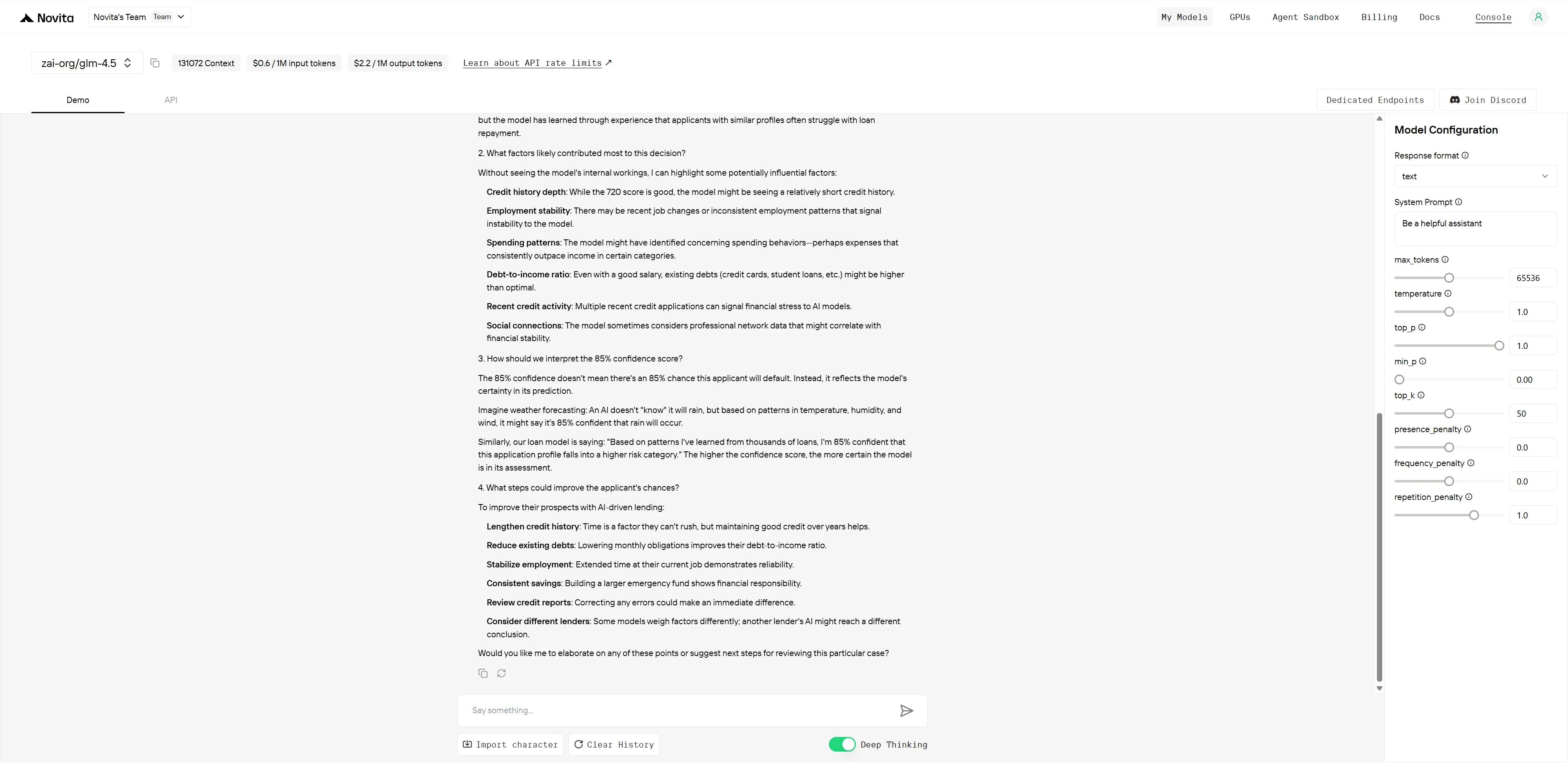 GLM-4.5 Erklärbarkeit