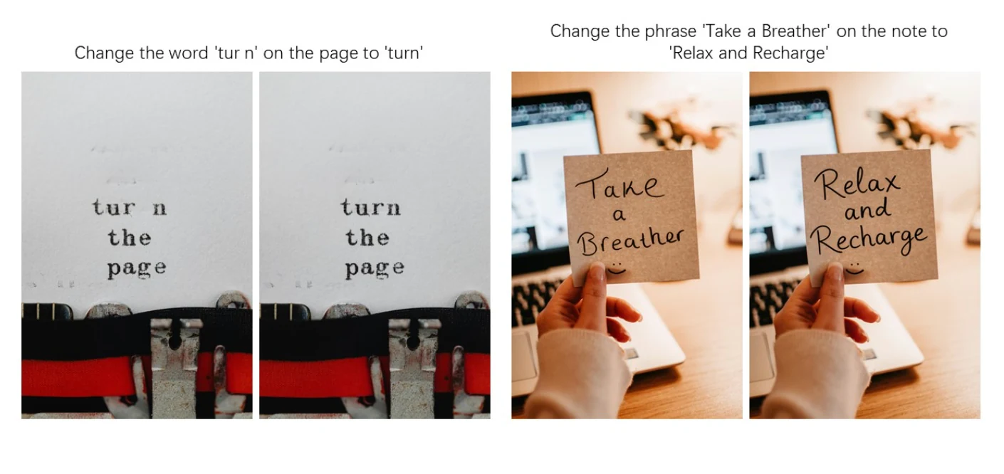 Precise Text Editing of qwen image edit