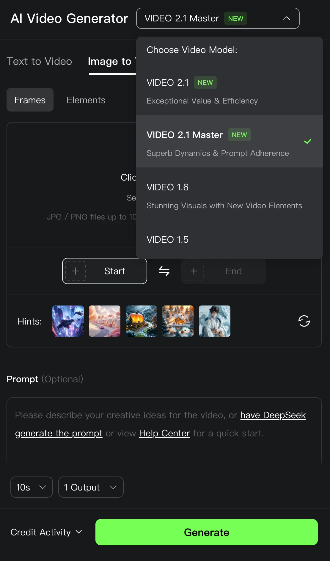 Kling 2.1 Master 版本