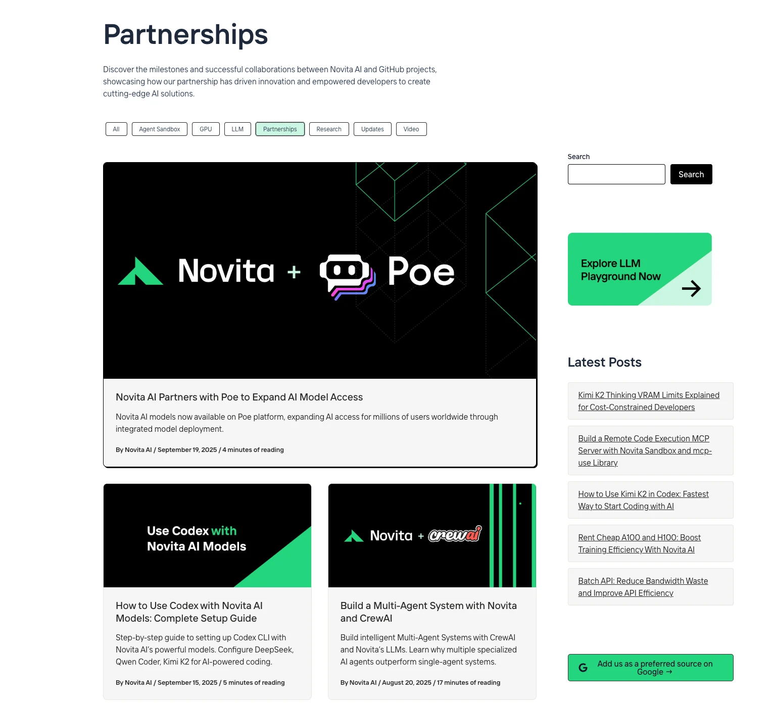 또한 공식 커넥터와 단계별 통합 가이드를 통해 Novita AI를 Continue, AnythingLLM, LangChain, Dify 및 Langflow와 같은 파트너 플랫폼과 쉽게 연결할 수 있습니다.