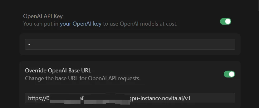 configure the model in cursor