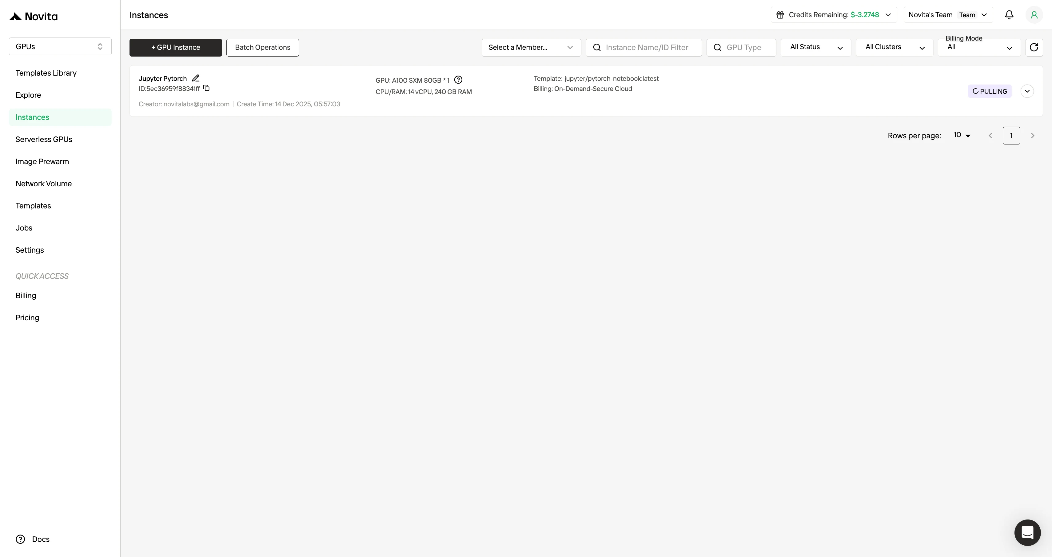 View Image Pulling Status