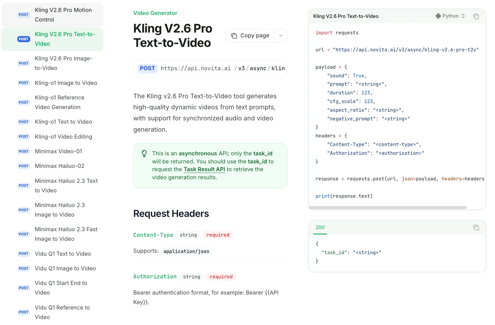 Novita AI 上的 Kling 2.6