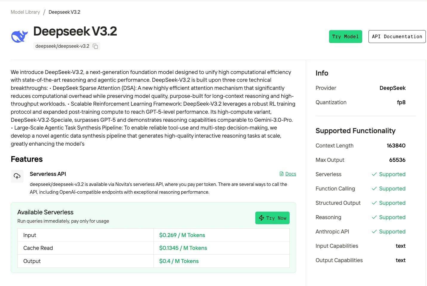try deepseek v3.2 fast