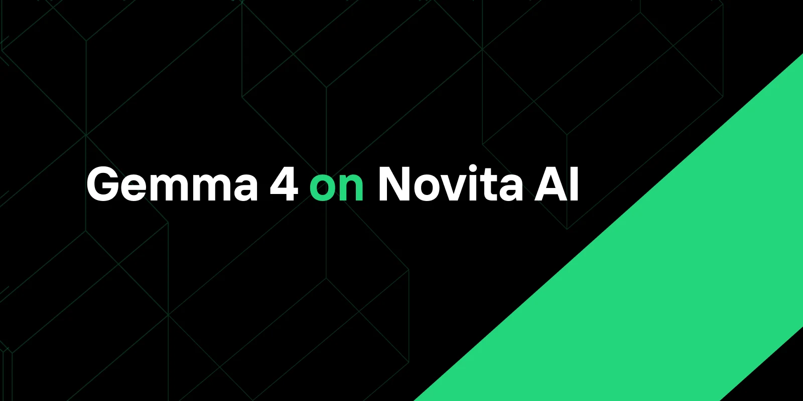 Google Gemma 4 Is Now on Novita AI — 4 Sizes, Audio, Vision Support