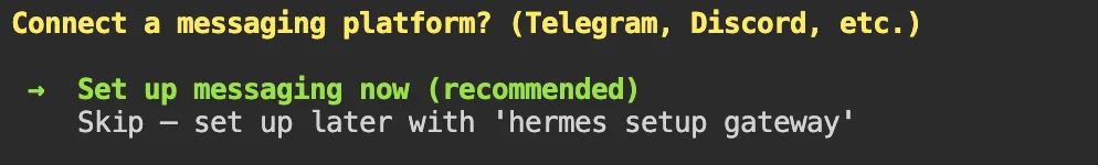 Konfiguration eines Messaging-Clients wie Telegram