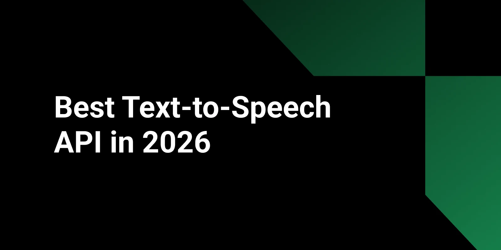 Melhores APIs de Texto-para-Fala em 2026: 8 Provedores Comparados