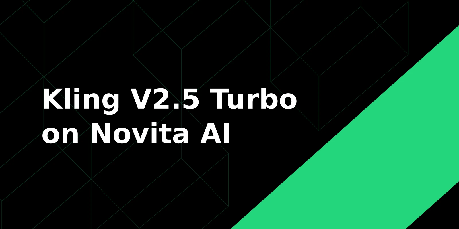 Kling V2.5 Turbo API on Novita AI: Text-to-Video and Image-to-Video