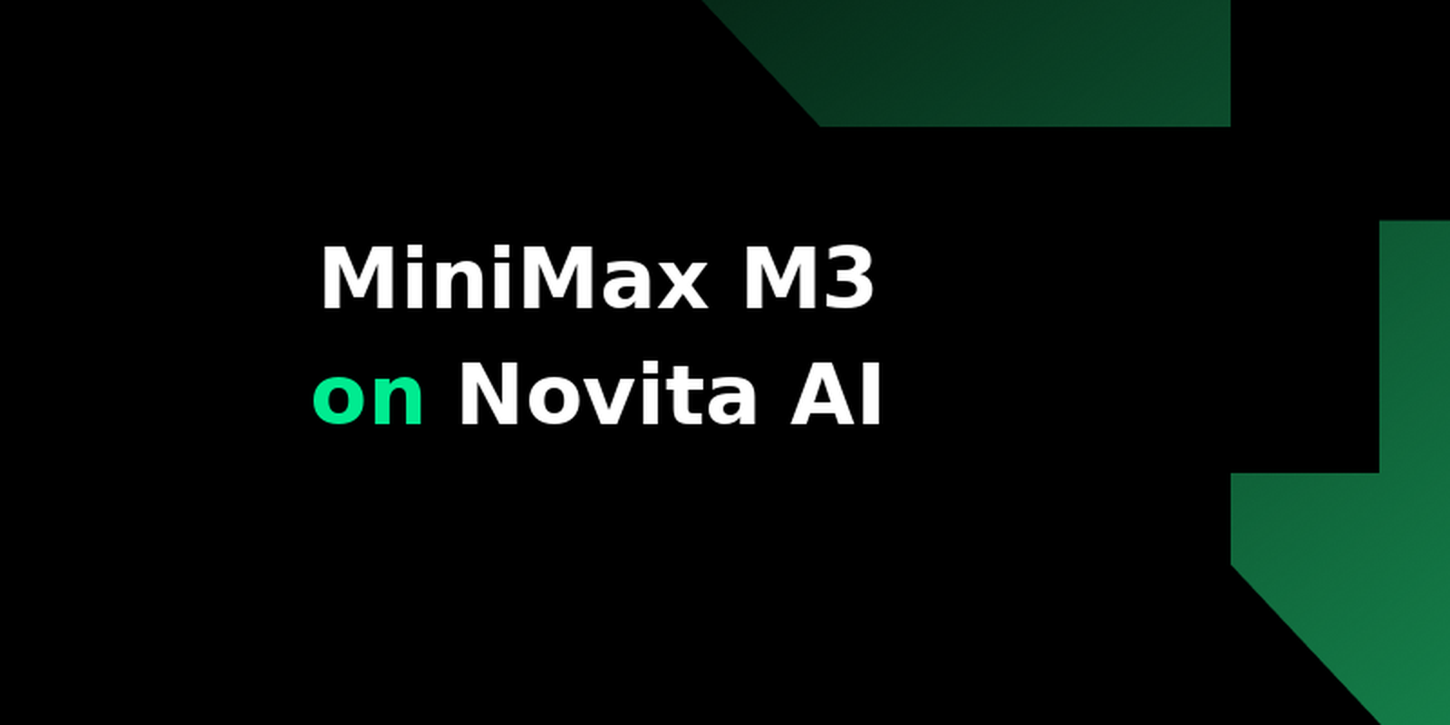 Быстрый старт с MiniMax M3 API на Novita AI