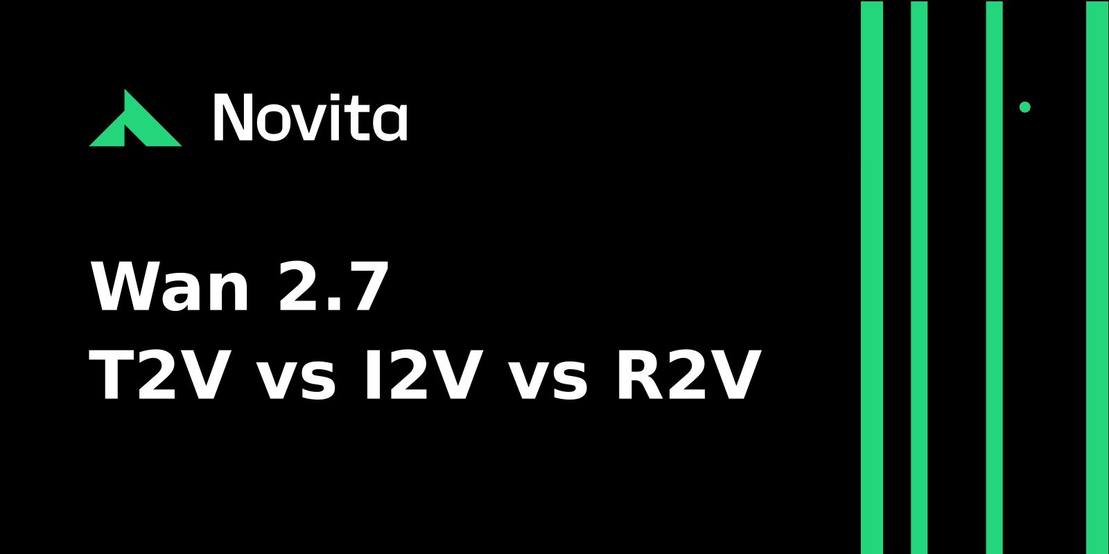 Wan 2.7 在 Novita AI：文字轉影片 vs 圖片轉影片 vs 參考轉影片
