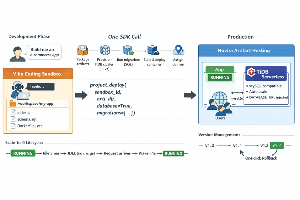 Novita Artifact Hosting and TiDB deployment workflow