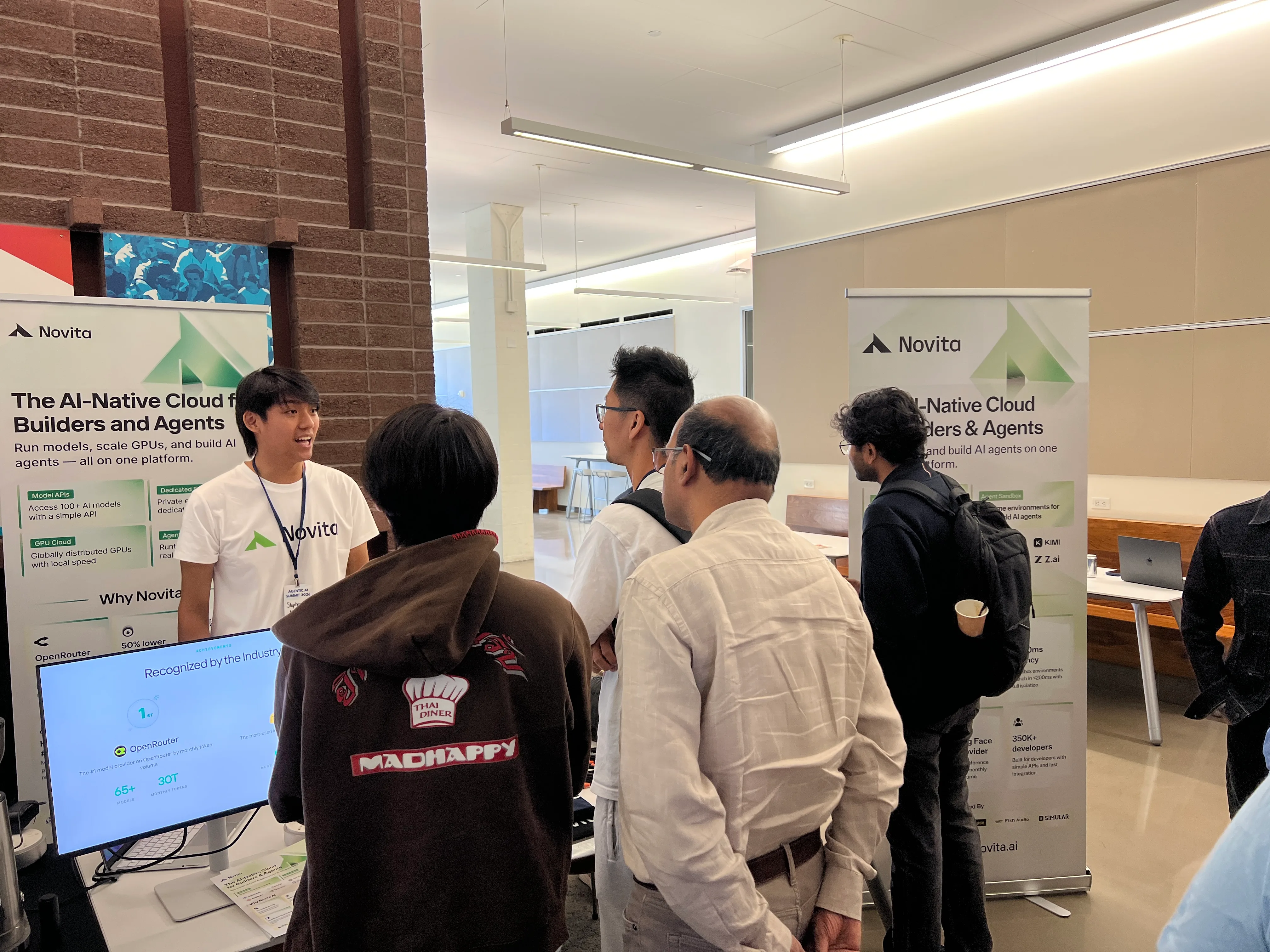 The Novita AI team spoke with developers, students, and researchers at the summit